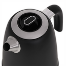 Adler | Bouilloire | AD 1295b | Électrique | 2200 W | 1,7 L | Acier inoxydable | Base rotative à 360° | Noir