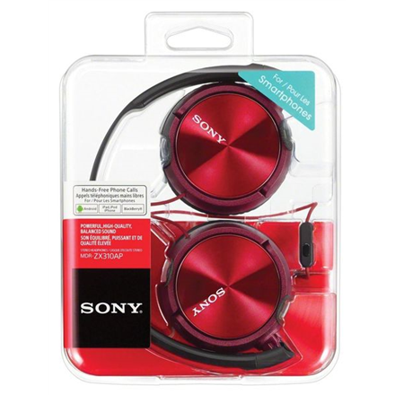 Słuchawki handsfree, mikrofon MDR-ZX310AP Red