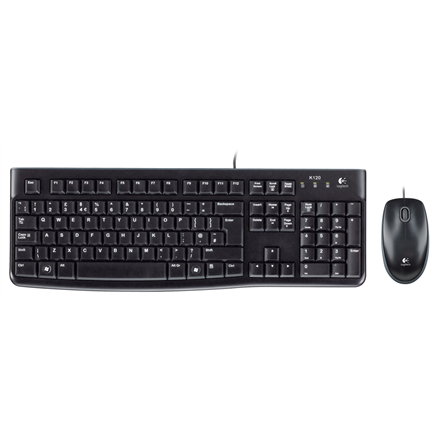 LOGITECH MK120 Corded Combo - BLACK - USB - US INT'L - EER
