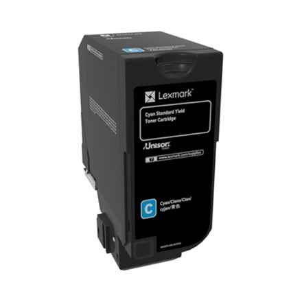 Cartouche de toner cyan standard Lexmark CS72x | Lexmark 74C0S20 | Cartouche de toner cyan standard CS720 | Cartouche | Cyan