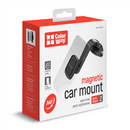 Colorway  support magnétique voiture pour smartphone  tableau de bord-2  réglable  magnétique  gris  fixation sur panneau ou pare-brise grâce à une ventouse avec base adhésive en gel. fixation du smartphone grâce à une plaque collée à la coque ou à
