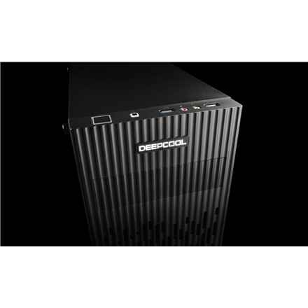 DeepCool MATREXX 30, Mini-tour, Mini-ITX/Micro-ATX, 1 port USB 2.0, 1 port USB 3.0, 1 port audio, 1 port micro, 1 ventilateur noir préinstallé de 120 mm, verre trempé, panneau grillagé, DP-MATX-MATREXX30
