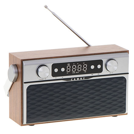 Camry | Radio Bluetooth | CR 1183 | 16 W | Entrée auxiliaire | Bois
