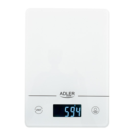 Adler | Kitchen scales | AD 3170 | Maximum weight (capacity) 15 kg | Graduation 1 g | Display type LCD | White