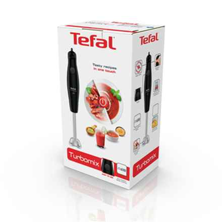 TEFAL | Mixeur | Turbomix HB1218 | Mixeur plongeant | 350 W | Vitesses variables | Noir