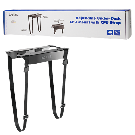 Support de processeur réglable sous le bureau LogiLink EO0009, sangle | Logilink