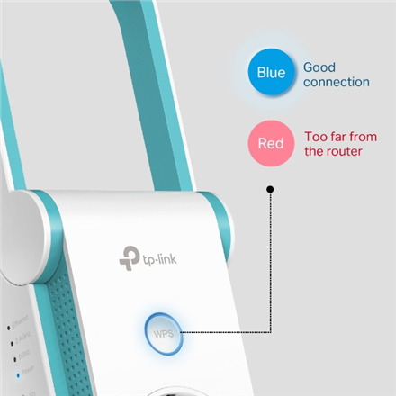 TP-LINK | Extender | RE365 | 802.11ac | 2.4GHz/5GHz | 300+867 Mbit/s | 10/100 Mbit/s | Ethernet LAN (RJ-45) ports 1 | MU-MiMO No | no PoE | Antenna type 2xExternal