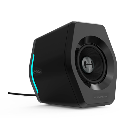 BOXE EDIFIER Gaming 2.0, RMS: 16W (2 x 8W), bass 2.75",control volum,BT/USB/AUX,sound mode: Music/Game/Movie,12 x LED RGB, frecv. rasp 98Hz-20KHz, 220V power,black, "G2000-BK" (timbru verde 0.8 lei)