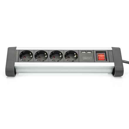 Digitus | Multiprise de bureau | DA-70614 | Argent/Noir