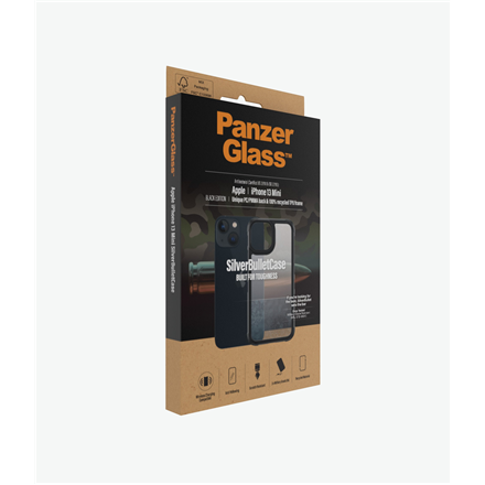 Coque PanzerGlass™ Silverbullet pour Apple iPhone 13 mini Noir AB