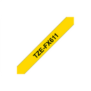 BROTHER TZEFX611 6mm BLACK ON YELLOW FLEXIBLE ID-3