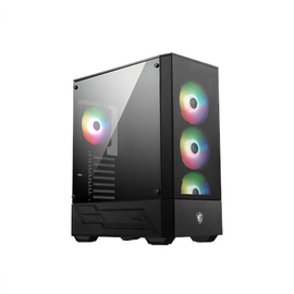 MSI MAG FORGE 112R, Mid-Tower, ATX/M-ATX/ITX, 2x USB 3.2 Gen 1 Type-A, 1x Audio/1x Mic, Insta-light Loop Button, ARGB Hub, 4x 120mm ARGB Fans, 4mm Tempered Glass