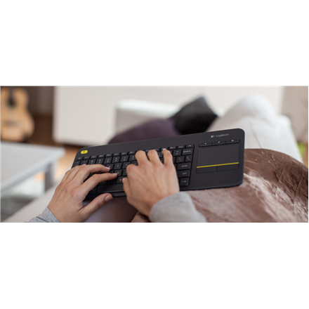 LOGITECH K400 Plus Wireless Touch Keyboard - BLACK - US INT'L