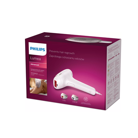Philips Lumea Advanced IPL - Hair removal device SC1998/00, For body and facial procedures, 15 min. procedure for shins, Built-in skin tone sensor