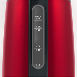 Bosch | Kettle | DesignLine TWK3P424 | Electric | 2400 W | 1.7 L | Stainless steel | 360° rotational base | Red - 0