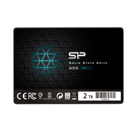 Silicon Power | Ace | A55 | 2000 GB | SSD form factor 2.5" | Solid-state drive interface SATA III | Read speed 500 MB/s | Write speed 450 MB/s