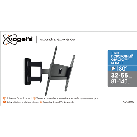 Vogels | Wall mount | MA3040-A1 | Full Motion | 32-65 " | Maximum weight (capacity) 25 kg | Black