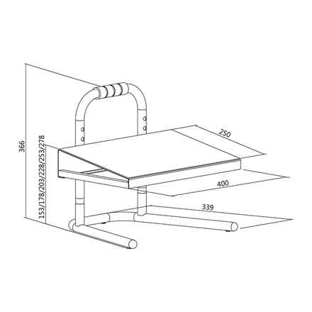 Logilink | Repose-pieds réglable autoportant | EO0007