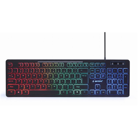Gembird 3-in-1 Backlight Desktop Set Black
