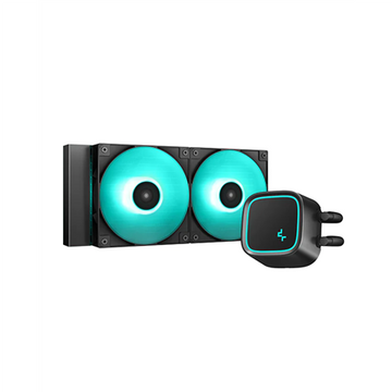 Cooler Deepcool "LE500 MARRS", compatibil skt. Intel si AMD, racire cu lichid, ventilator 120 mm x 2, 2250 rpm, iluminat verde, "R-LE500-BKLNMG-G-1" (timbru verde 2.00 lei)