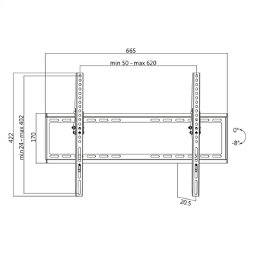 Logilink BP0039 TV Wall mount, 37"-70"", tilt, small | Logilink | Wall Mount | BP0039 | 37-70 " | Maximum weight (capacity) 35 kg | Black