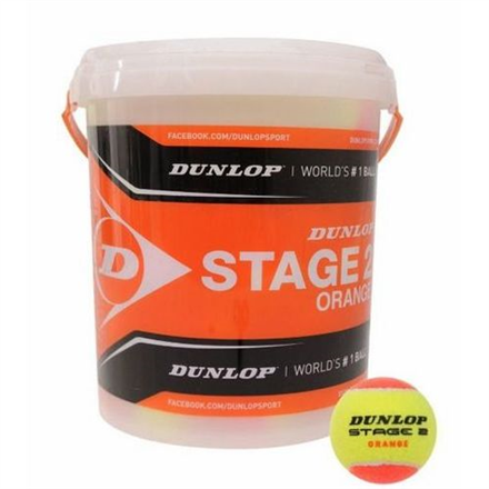 Balles de tennis dunlop stage 2 orange 60 seaux itf