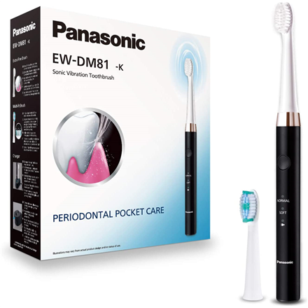 Brosse à dents PANASONIC EW-DM81-K503 à vibrations soniques avec 31 000 points noirs - 0