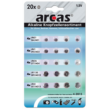 Lot de 20 batteries ag1/ag3/ag4/ag10/ag13