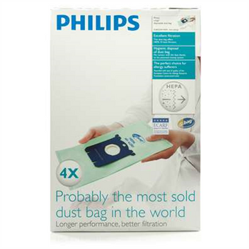 Philips disposable dust bag FC8022/04 4 s-bag HEPA10 filtration 15 more capacit