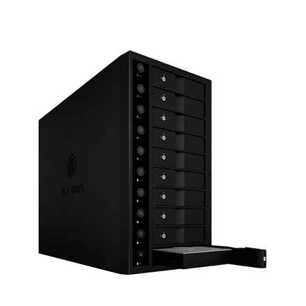 Boîtier système simple IB-3810-C31 pour 10 disques durs SATA I/II/III 3,5"