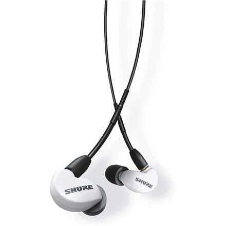 Shure AONIC 215 - écouteurs intra-auriculaires avec transducteur unique et câble de 3,5 mm (blanc)