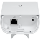 UBIQUITI airMAX NanoStation M2 loco ; bande de fréquence 2,4 GHz ; intégration plug-and-play avec les antennes airMAX ; 150+ Mbps, portée 5+ km, 8,5 dBi.