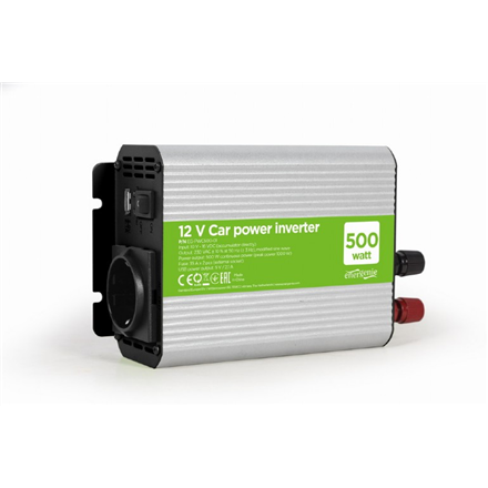 EnerGenie | Onduleur 12 V pour voiture, 500 W | EG-PWC500-01