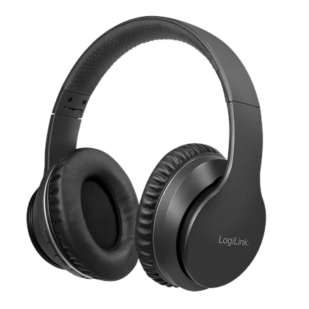 Casque logilink sans fil standard utilisation multimédia mp3 smartphone audio uniquement sans microphone connexion via bluetooth 5.0 noir "bt0053" tampon vert 08 lei