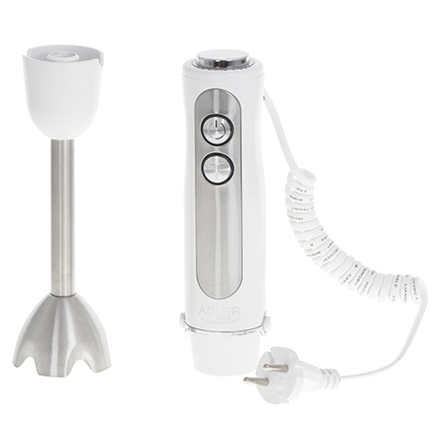 Adler  mixeur plongeant  ad 4625w  mixeur plongeant  1500 w  5 vitesses  mode turbo  blanc