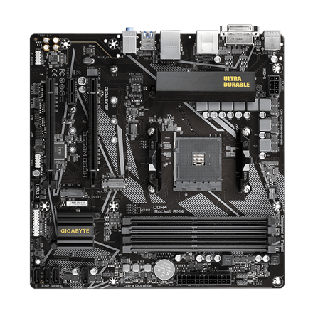 Gigabyte | B550M DS3H 1.0 | Processor family AMD | Processor socket AM4 | DDR4 DIMM | Memory slots 4 | Number of SATA connectors 4 x SATA 6Gb/s connectors | Chipset AMD B | Micro ATX