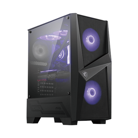 MSI MAG FORGE 100M PC Case, Mid-Tower, USB 3.2, Black | MSI | MAG FORGE 100M | Black | ATX | Power supply included No