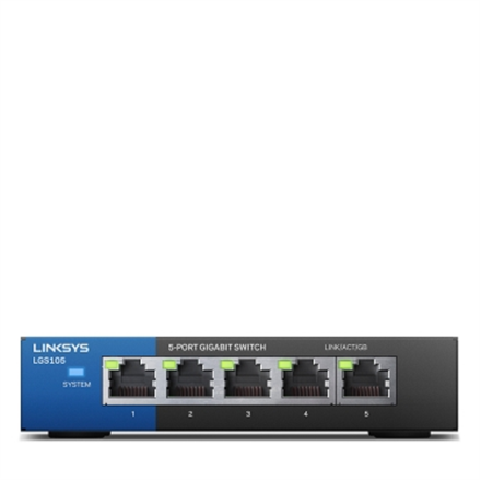 Linksys | LGS105-EU-RTL | Commutateur non géré | 5 ports | 1 Gbit/s | Emballage