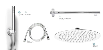 Kit completo doccia design tondo