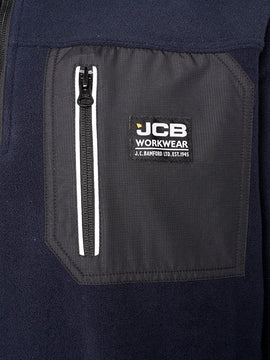 Jcb trade heavyweight 1/4 zip navy tech fleece