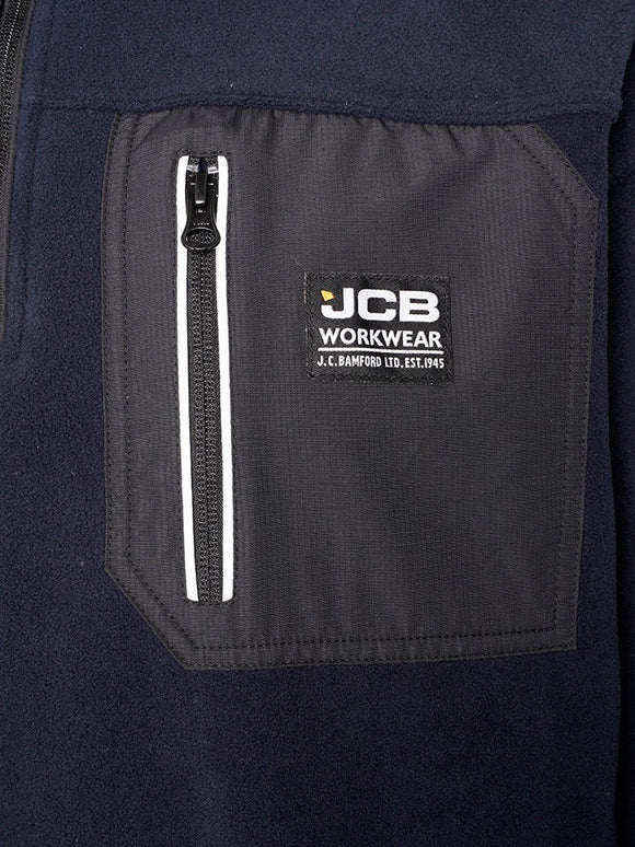 Jcb trade heavyweight 1/4 zip navy tech fleece