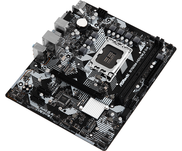 ASROCK MB Desktop B760M-HDV/M.2 D4 (S1700, 2x DDR4, 1x PCIe 4.0 x16, 2x PCIe 3.0 x1, 1x Hyper M.2 PCIe Gen4x4, 1x M.2 Ultra Gen3x4, 4x SATA3, 1x USB-C, 5x USB 3.2, 5x USB 2.0, 1xRJ-45 1Gbit, 1x VGA, 1x HDMI, 1x DP, mATX