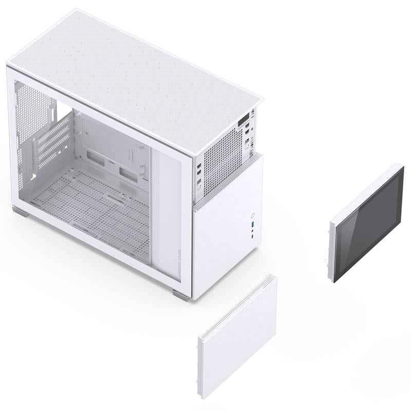 Boîtier Jonsbo D31 Micro-ATX en verre trempé blanc