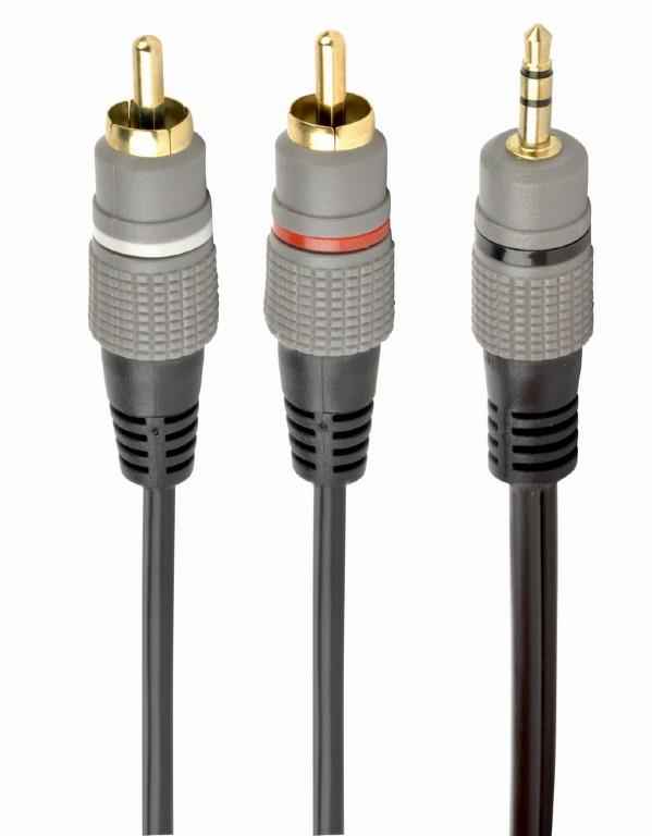 Gembird 3,5 mm stéréo - 2 RCA 2,5 m