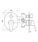 Miscelatore doccia incasso con deviatore completo
