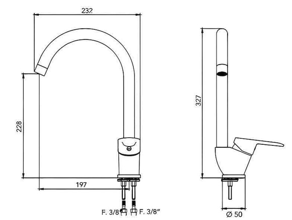 Miscelatore per lavello completo