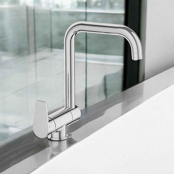 Miscelatore per lavello sottofinestra abbattibile completo