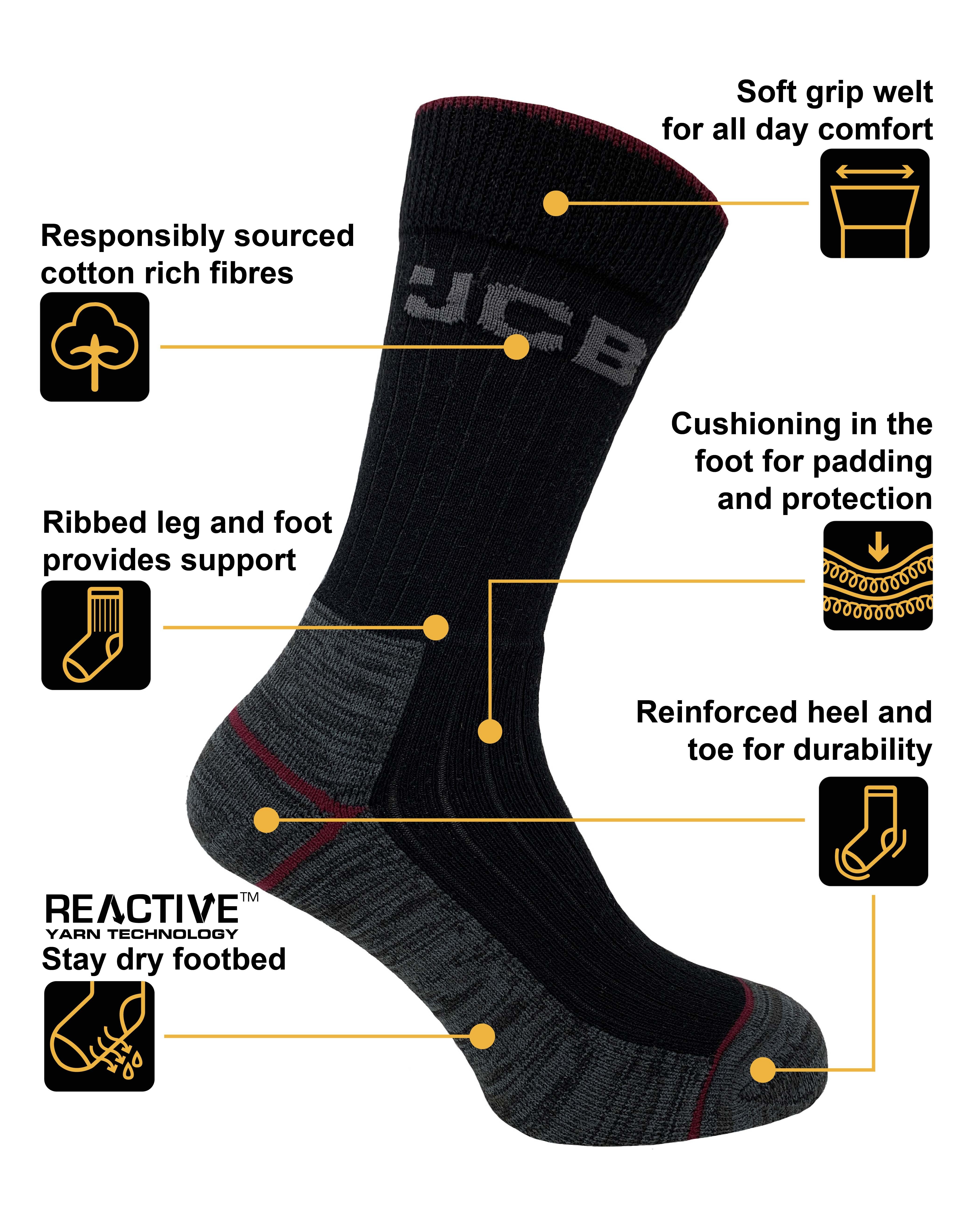 Lot de 3pk work tough socks