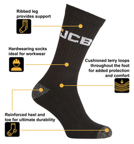 Lot de 4pk workwear apparel with grey heel and toe