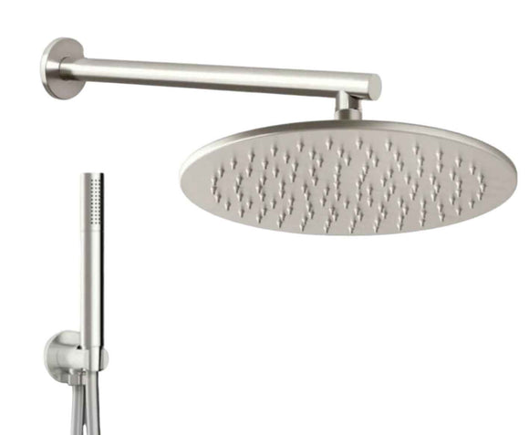 Kit completo doccia design tondo satinato